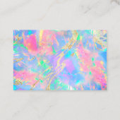 Neon opal achtergrond bedankje visitekaartje (Achterkant)