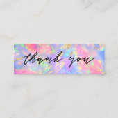 Neon opal achtergrond mini visitekaartje (Voorkant)