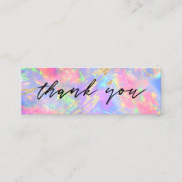 Neon opal achtergrond mini visitekaartje