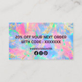 Neon Opal Dank u visitekaartje (Achterkant)