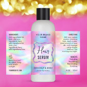 Neon Opal Holographic 4 OZ Cosmetische Fles Label
