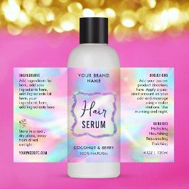 Neon Opal Holographic 4 OZ Cosmetische Fles Label