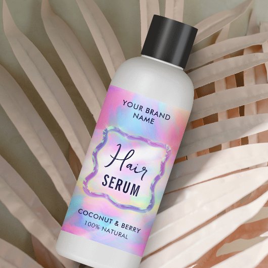 Neon Opal Holographic 4 OZ Cosmetische Fles Label