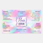 Neon Opal Holographic 4 OZ Cosmetische Fles Label (Voorkant)