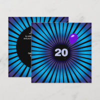 Neon Optical Illusion 20th Birthday Party
