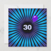 Neon Optical Illusion 30th Birthday Party Kaart (Voorkant)