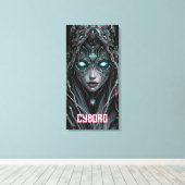 Neon Oracle Cyborg Canvas Afdruk (Insitu (Houten vloer))