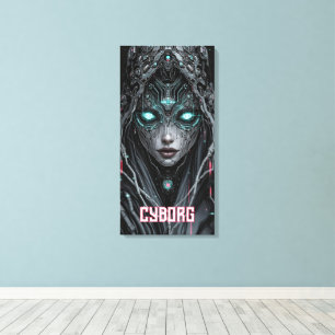 Neon Oracle Cyborg Canvas Afdruk