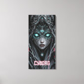 Neon Oracle Cyborg Canvas Afdruk (Voorkant)