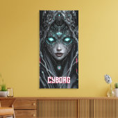 Neon Oracle Cyborg Canvas Afdruk (Insitu (Woonkamer))