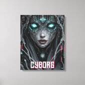 Neon Oracle Cyborg Canvas Afdruk (Voorkant)