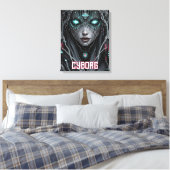 Neon Oracle Cyborg Canvas Afdruk (Insitu (Slaapkamer))