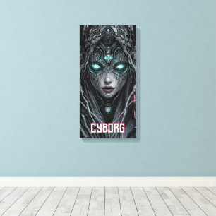 Neon Oracle Cyborg Canvas Afdruk