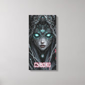 Neon Oracle Cyborg Canvas Afdruk (Voorkant)