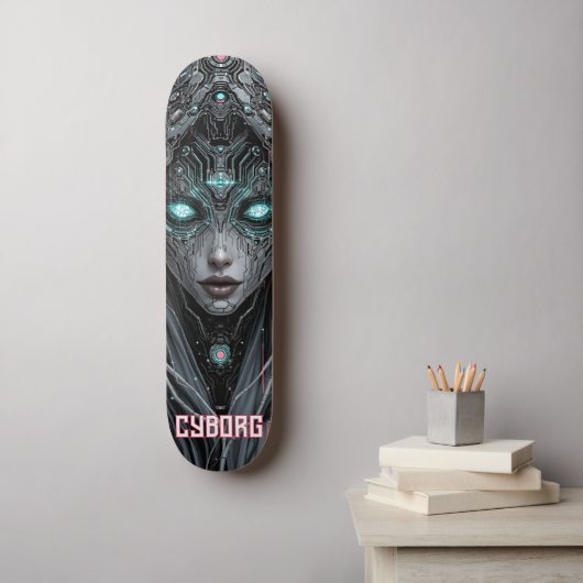 Neon Oracle Cyborg Persoonlijk Skateboard (Muurkunst)