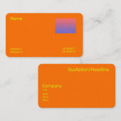  neon  orange  - add photo visitekaartje (Voorkant / Achterkant)