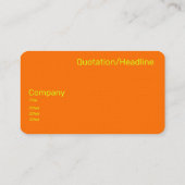  neon  orange  - add photo visitekaartje (Achterkant)