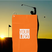 neon orange - add your logo golfhanddoek