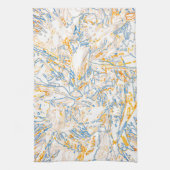 Neon Orange Yellow Blue Curvy Line Pattern -COOL Theedoek (Verticaal)