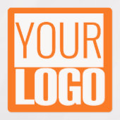 Neon oranje effen kleur - Custom logo Labels (Design 1)