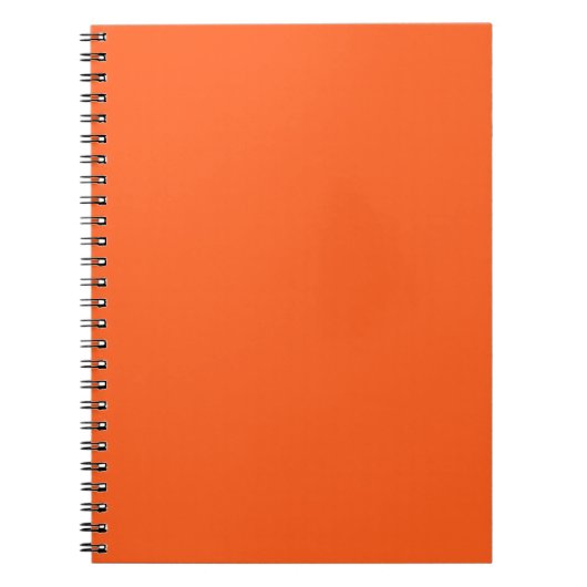 Neon Oranje Effen Kleur Minimalistisch Notitieboek (Voorkant)