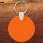 Neon Oranje Effen Kleur Sleutelhanger (Achterkant)