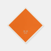 Neon oranje effen kleur - voeg logo servetten toe (Hoek)