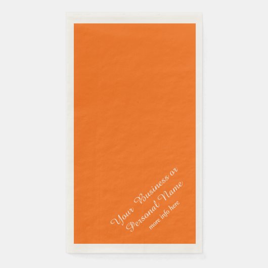 neon oranje effen kleuren op maat servet (Voorkant)