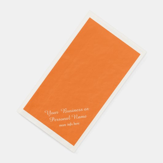 neon oranje effen kleuren op maat servet (Hoek)