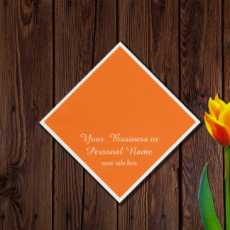 neon oranje elegant script servet