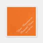 neon oranje elegant script servet (Voorkant)