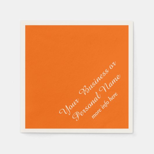 neon oranje elegant script servet (Voorkant)