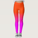 Neon Oranje en Hot Pink Ombre Shade Kleur Vervagen Leggings<br><div class="desc">Neon Oranje en Hot Pink Ombre Shade Kleur langzaam verdwijnen. Ombre-schaduwen gaan van roze warme roze naar neon-sinaasappel in dit zonnepalet neon, oranje, warm, roze, ombre, shade, color, fade, trend, bright, fluorescent, highlighter, school, kinder, grappig, dorm, decor, tint, bright neon roze, helder roze, neon oranje, hot roze, ombre shade, color...</div>