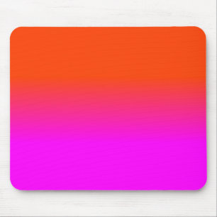Neon Oranje en Hot Pink Ombre Shade Kleur Vervagen Muismat