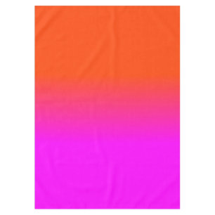 Neon Oranje en Hot Pink Ombre Shade Kleur Vervagen Tafelkleed