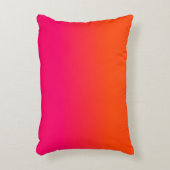 Neon Oranje en Neon Pink Ombre Shade Kleur Vervage Accent Kussen (Voorkant(Verticaal))