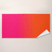 Neon Oranje en Neon Pink Ombre Shade Kleur Vervage Badhanddoek (Badhanddoek)