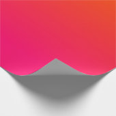 Neon Oranje en Neon Pink Ombre Shade Kleur Vervage Cadeaupapier (Hoek)