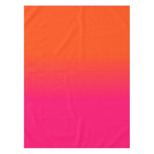 Neon Oranje en Neon Pink Ombre Shade Kleur Vervage Tafelkleed