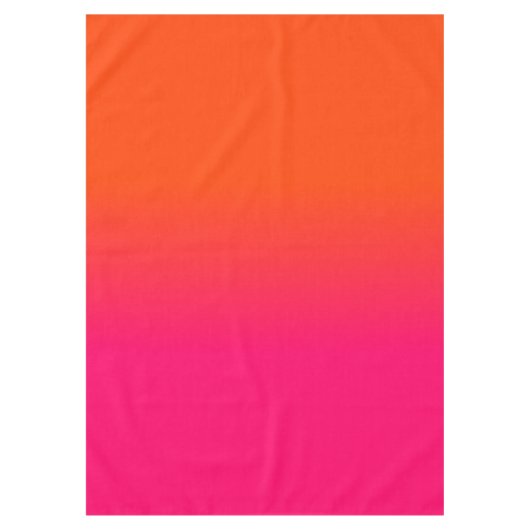 Neon Oranje en Neon Pink Ombre Shade Kleur Vervage Tafelkleed (Voorkant)