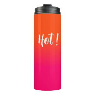 Neon Oranje en Neon Pink Ombre Shade Kleur Vervage Thermosbeker
