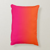 Neon Oranje en Neon Roze Ombre Schaduw Kleur Verva Accent Kussen (Achterkant (Verticaal))