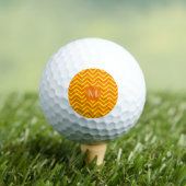neon oranje geel chevron - voeg monogram toe golfballen (Insitu Shirt)
