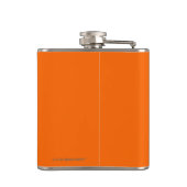 Neon Oranje - Gepersonaliseerd Bridesmaid Heupfles (Achterkant)