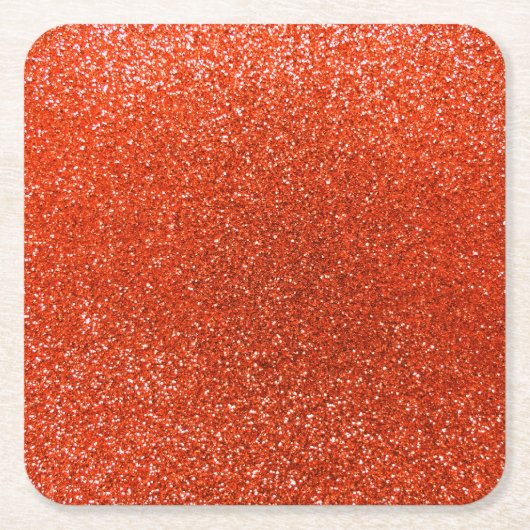 Neon oranje glitter kartonnen onderzetters (Voorkant)