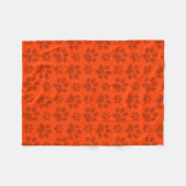 Neon oranje honddesnoer fleece deken (Voorkant (Horizontaal))