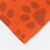 Neon oranje honddesnoer fleece deken (Hoek)