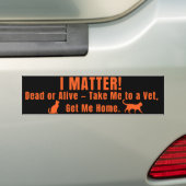 Neon Oranje "Ik tel mee" bumpersticker (Op auto)