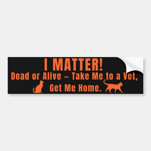 Neon Oranje "Ik tel mee" bumpersticker (Voorkant)