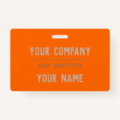 Neon oranje kleur - vet belettering badge (Voorkant)